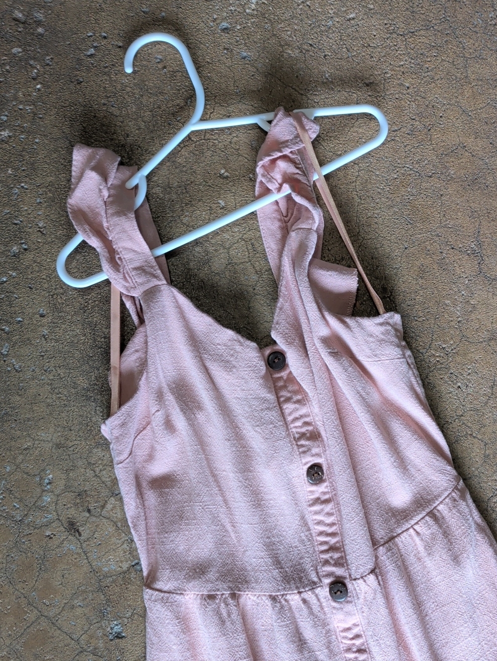 Pink Button-Front Sundress - Picture 2 of 4